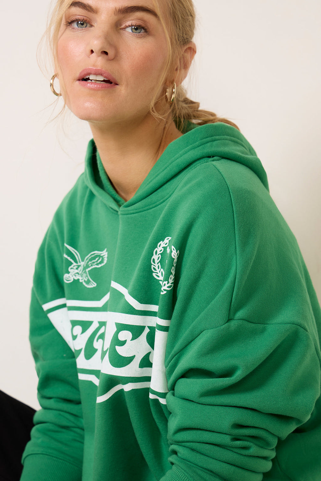 Eagles Oversized Crop Hoodie