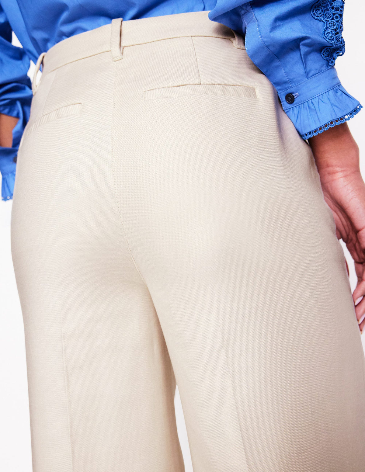Wide Flare Pants-Sandpiper Beige
