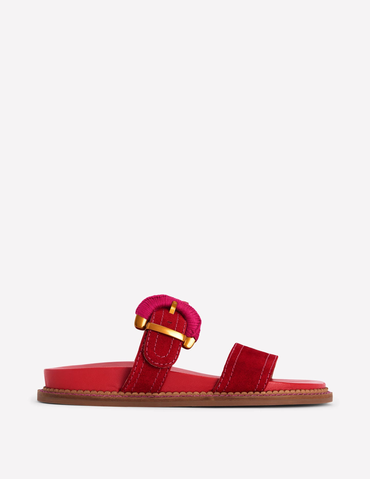 Caryl Double Strap Sandals-Post Box Red