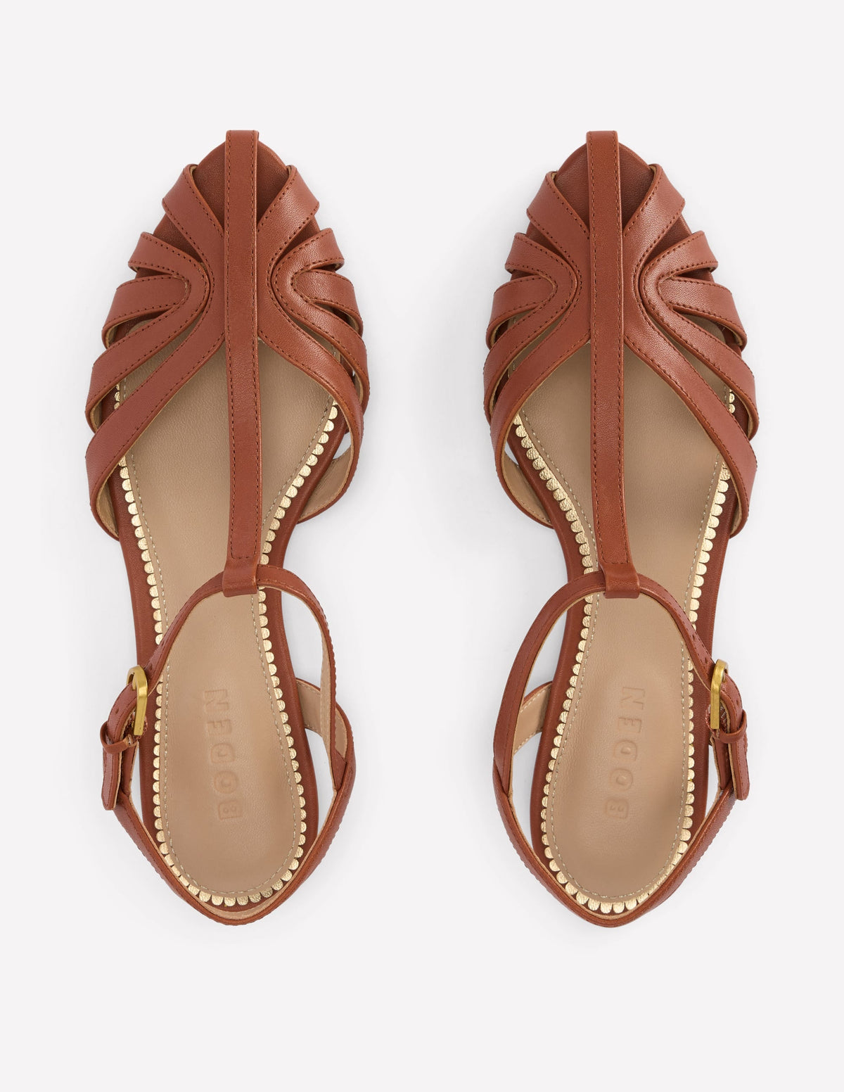 Caged Flat Sandal-Tan