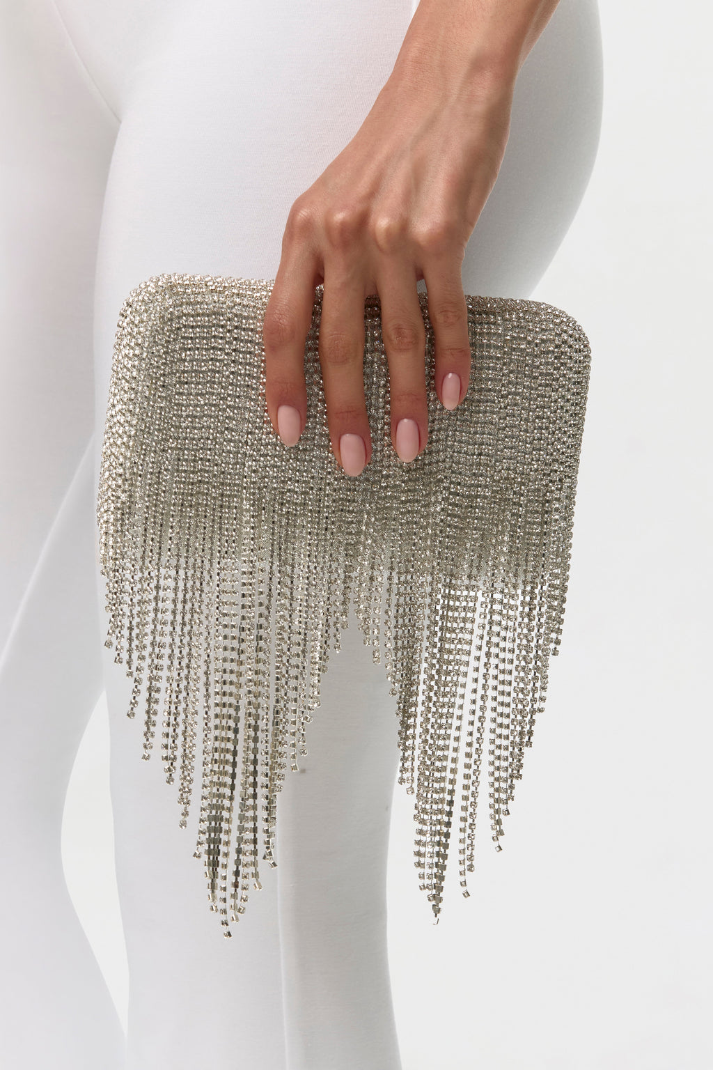 Crystal Fringe Clutch