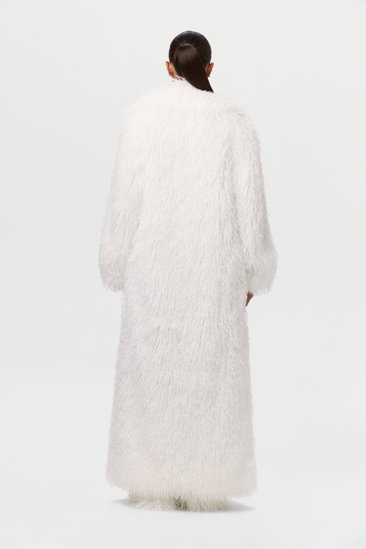 Faux Fur Plush Long Coat