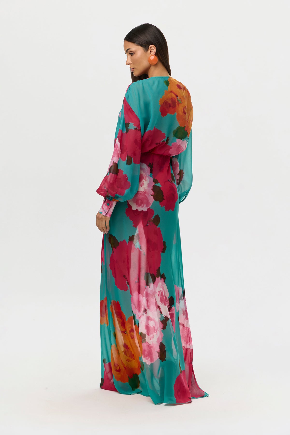 Chiffon Floral Maxi Skirt