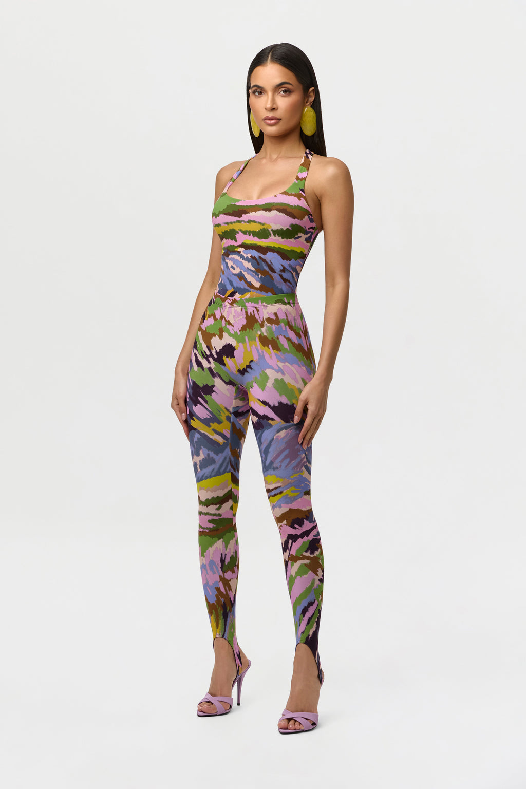 Naked Print Stirrup Legging Petite