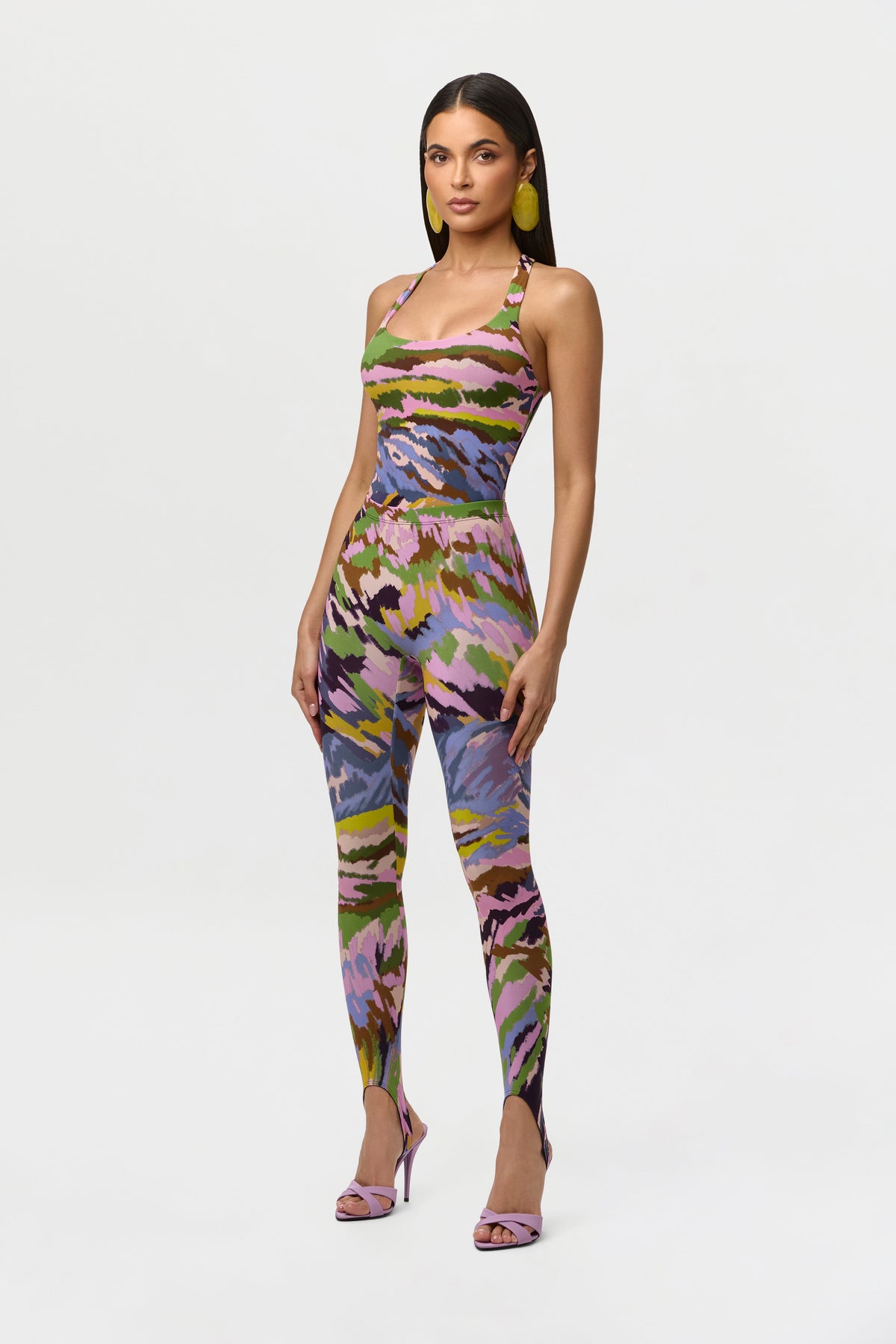 Naked Print Stirrup Legging Petite