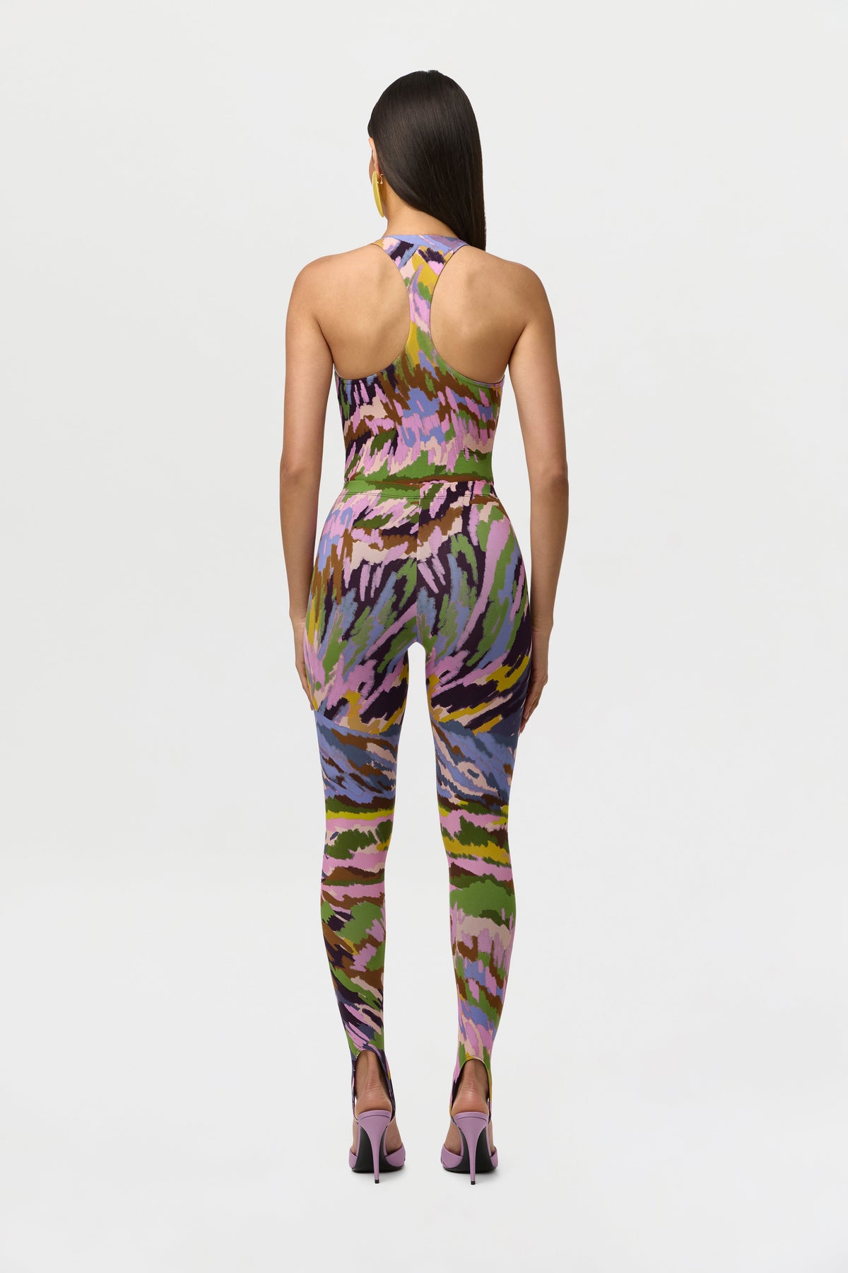 Naked Print Stirrup Legging Petite