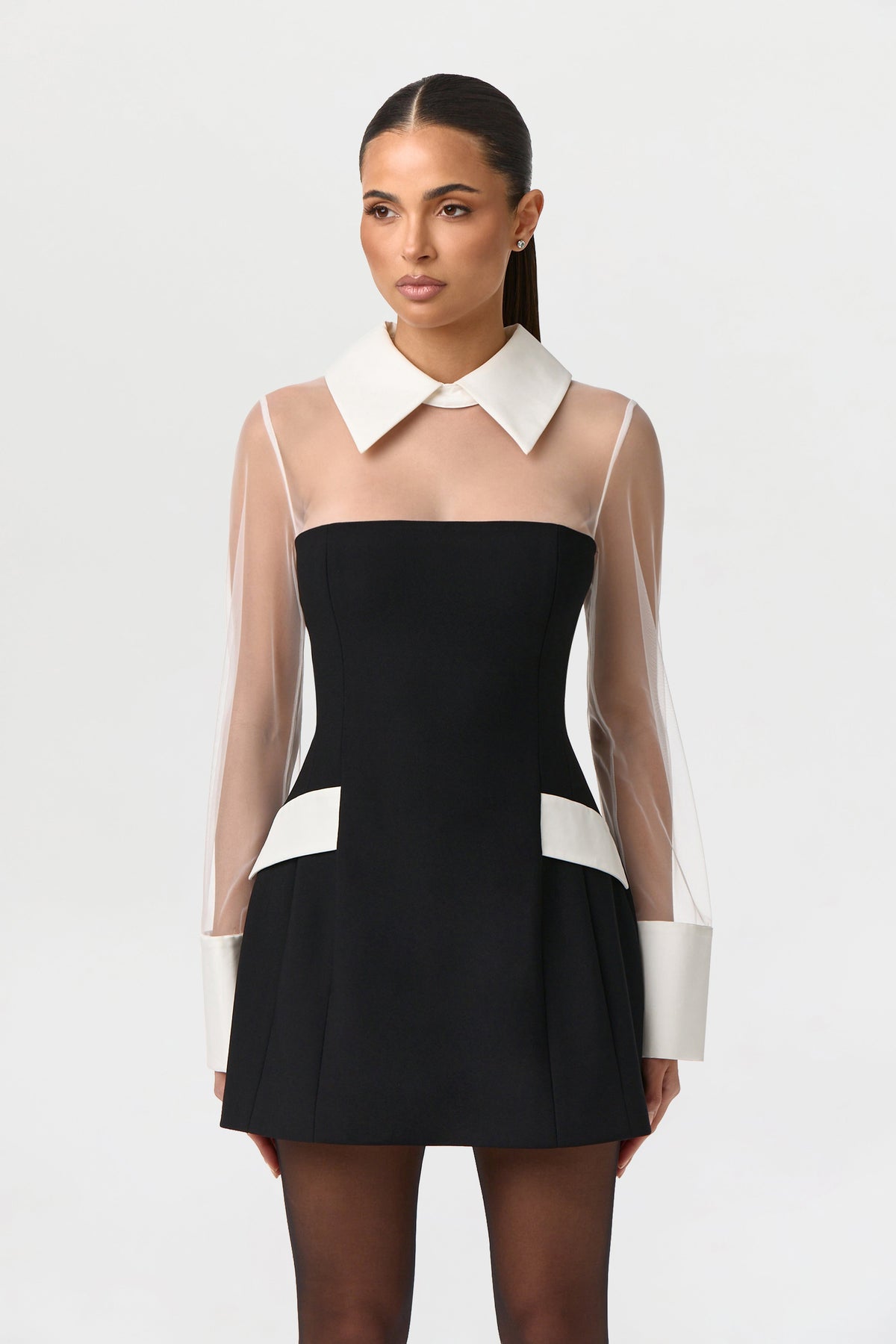 Ponte Shirting Mini Dress