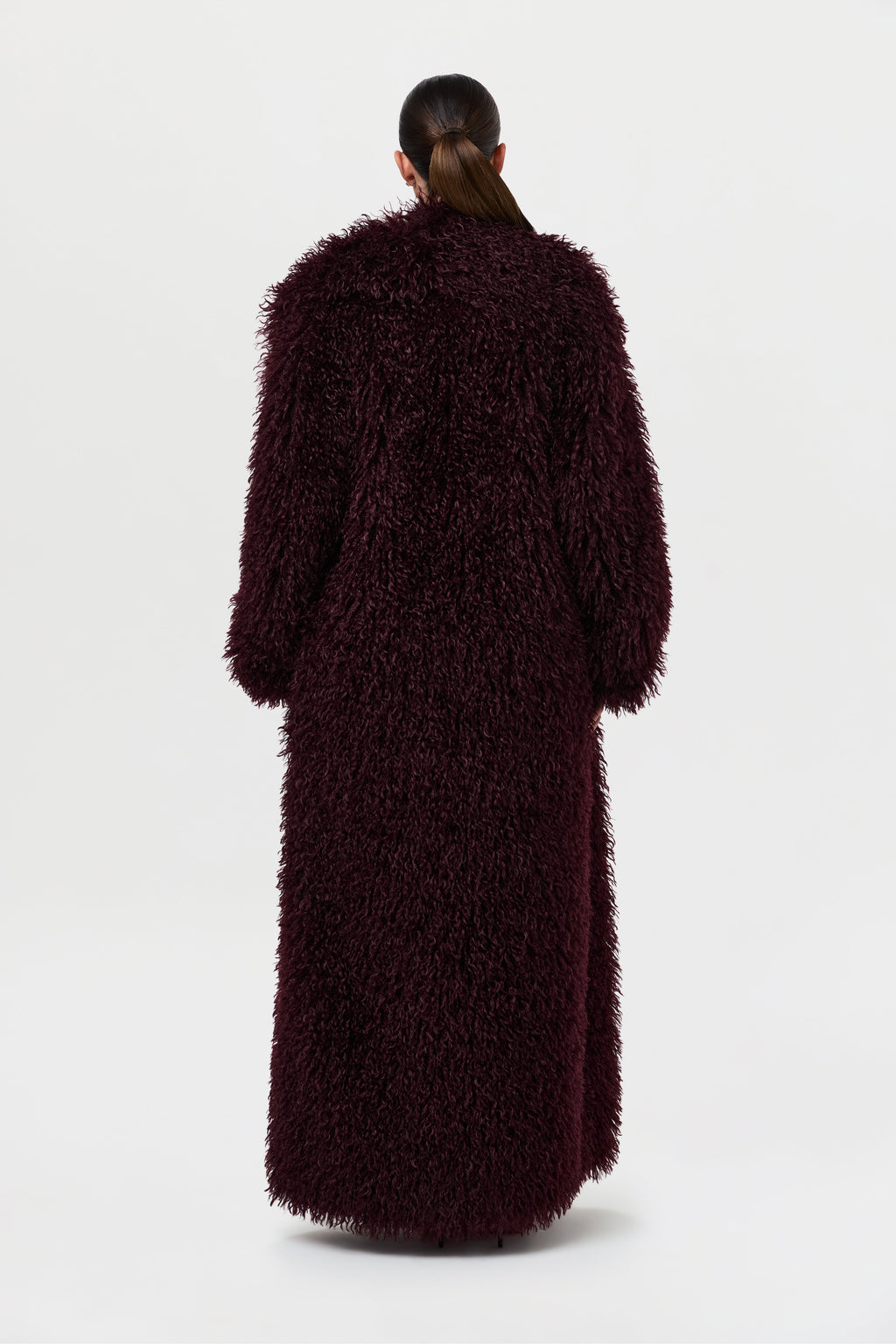Faux Fur Plush Long Coat