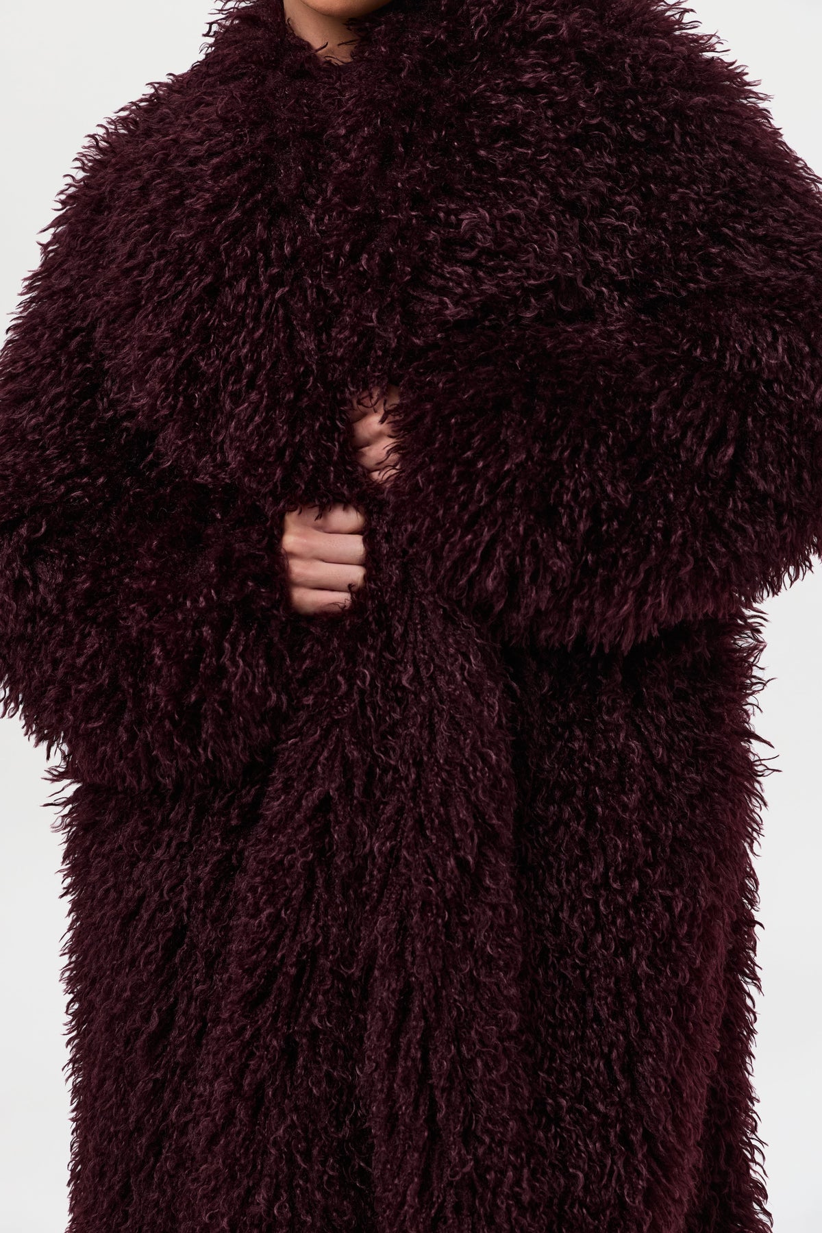 Faux Fur Plush Long Coat