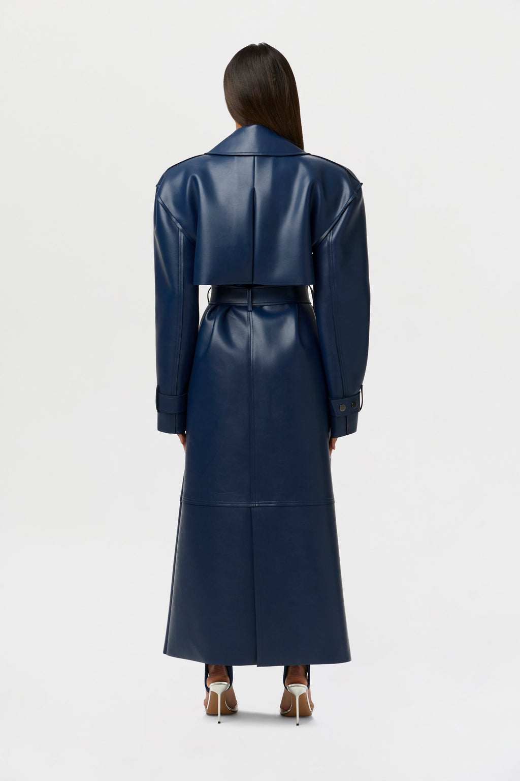 Vegan Leather Trench Coat
