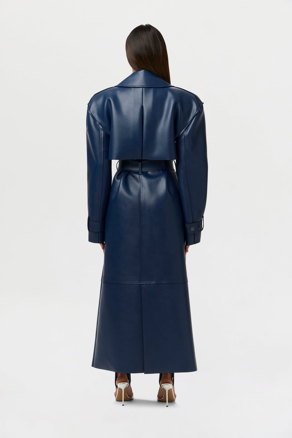 Vegan Leather Trench Coat