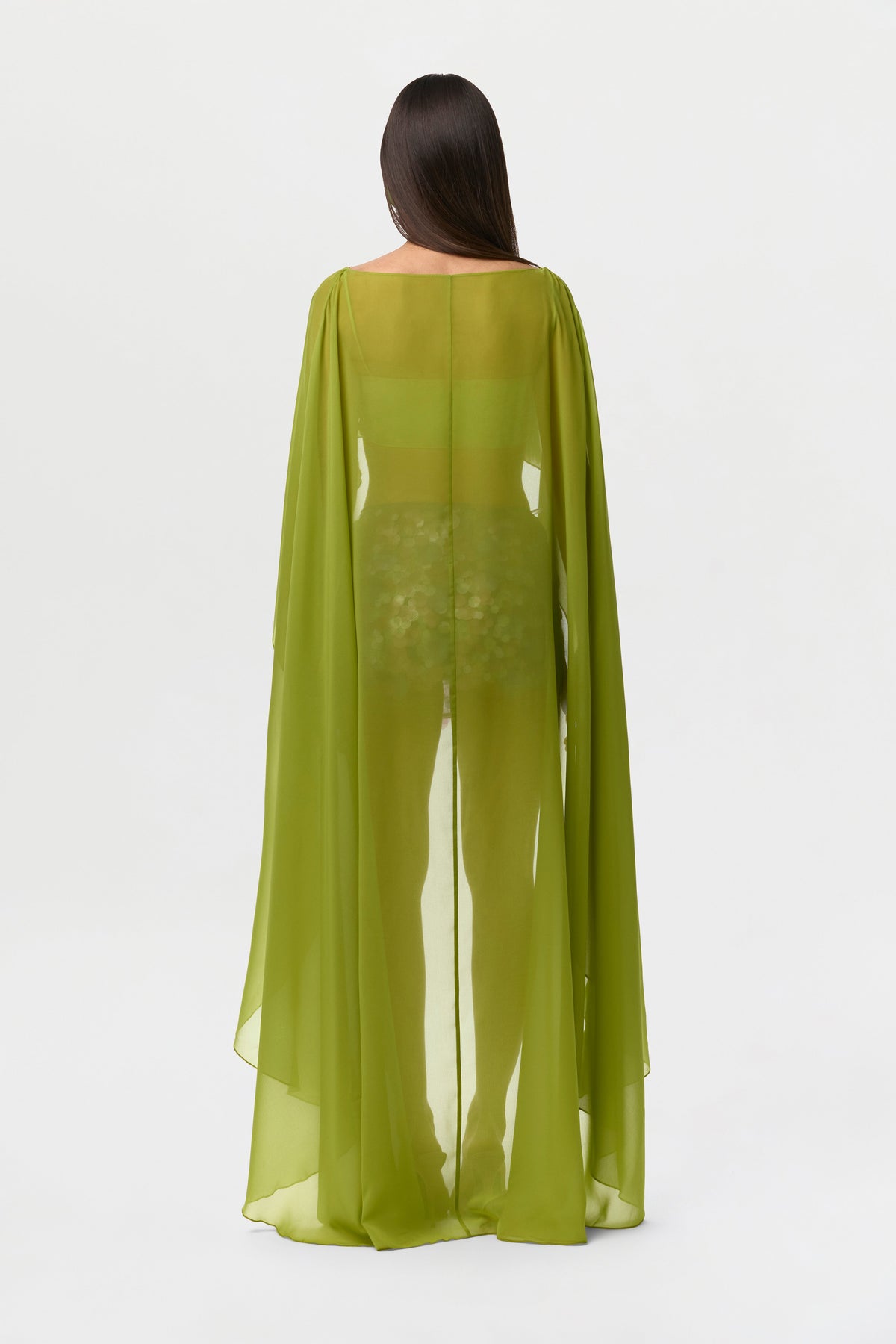 Chiffon Cape Crop Top