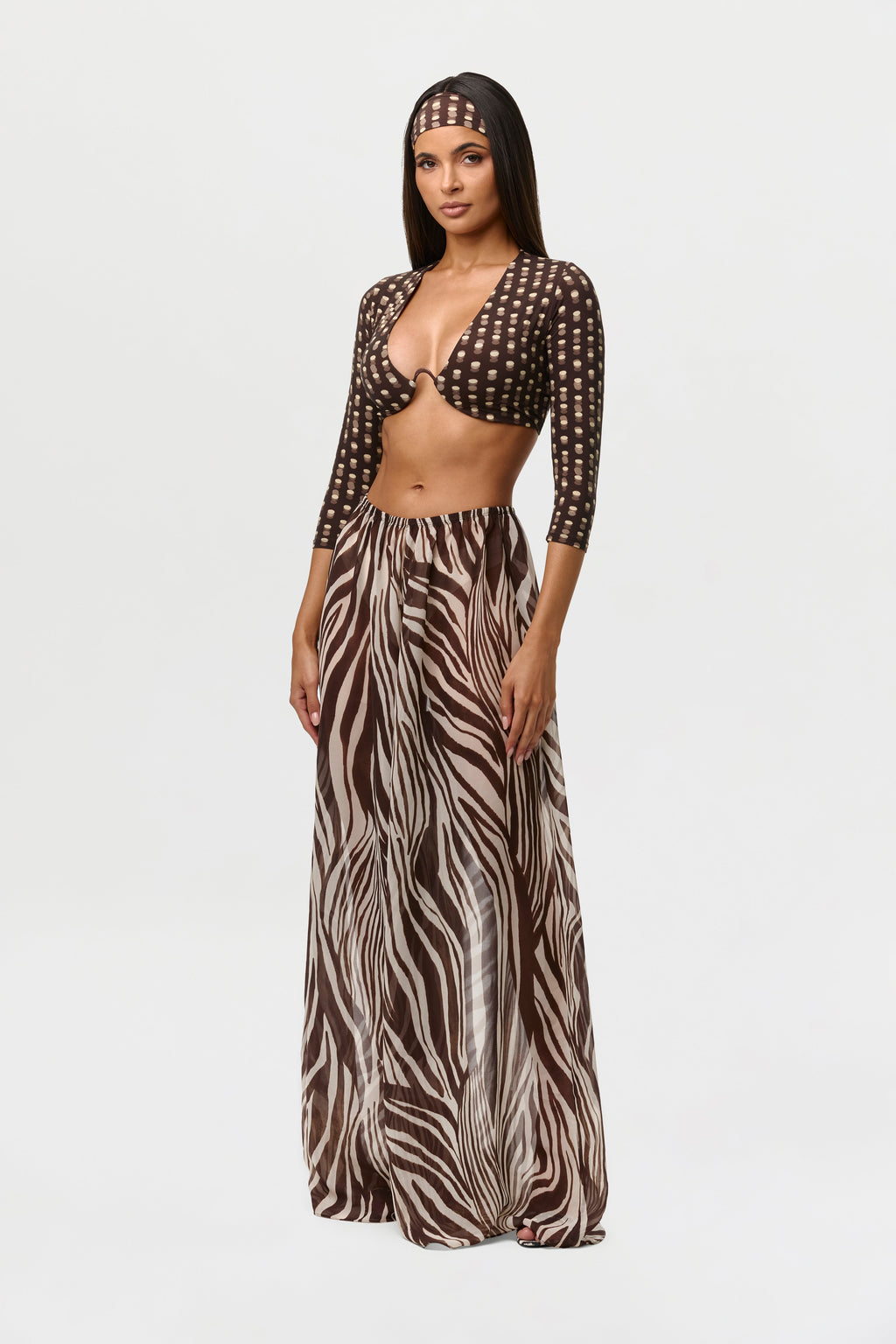 Naked Print Wire Crop Top