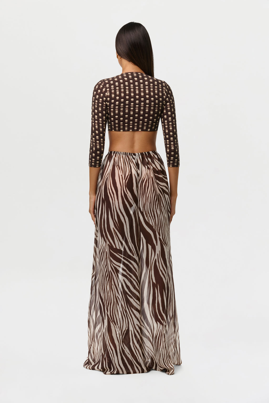 Naked Print Wire Crop Top