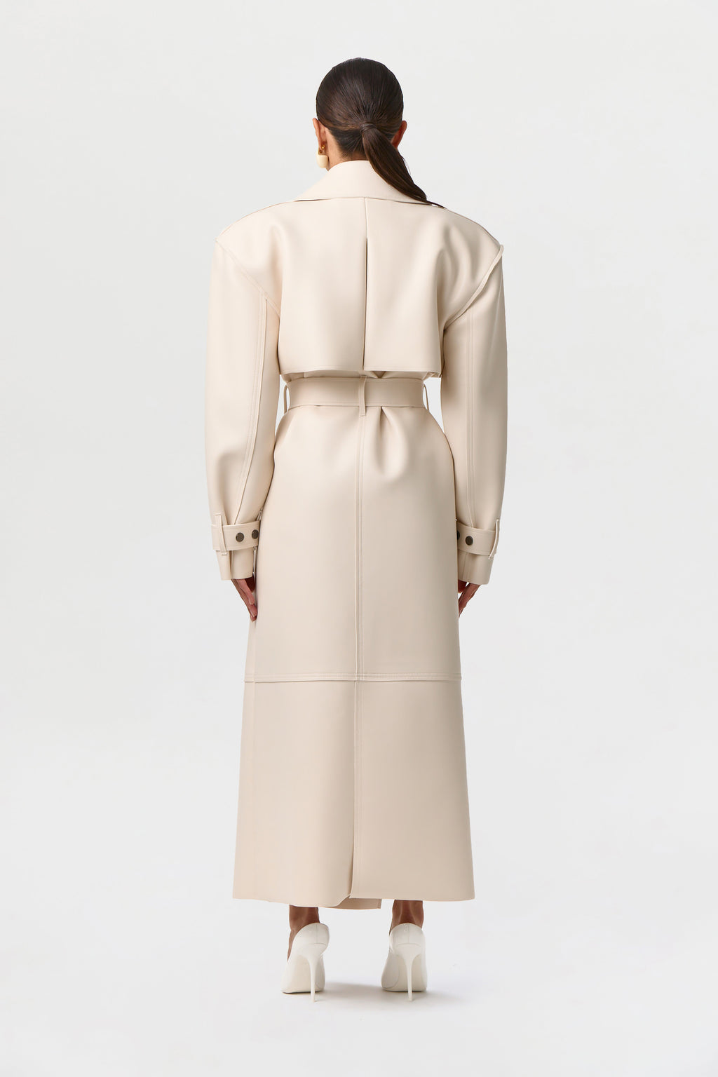 Vegan Leather Trench Coat