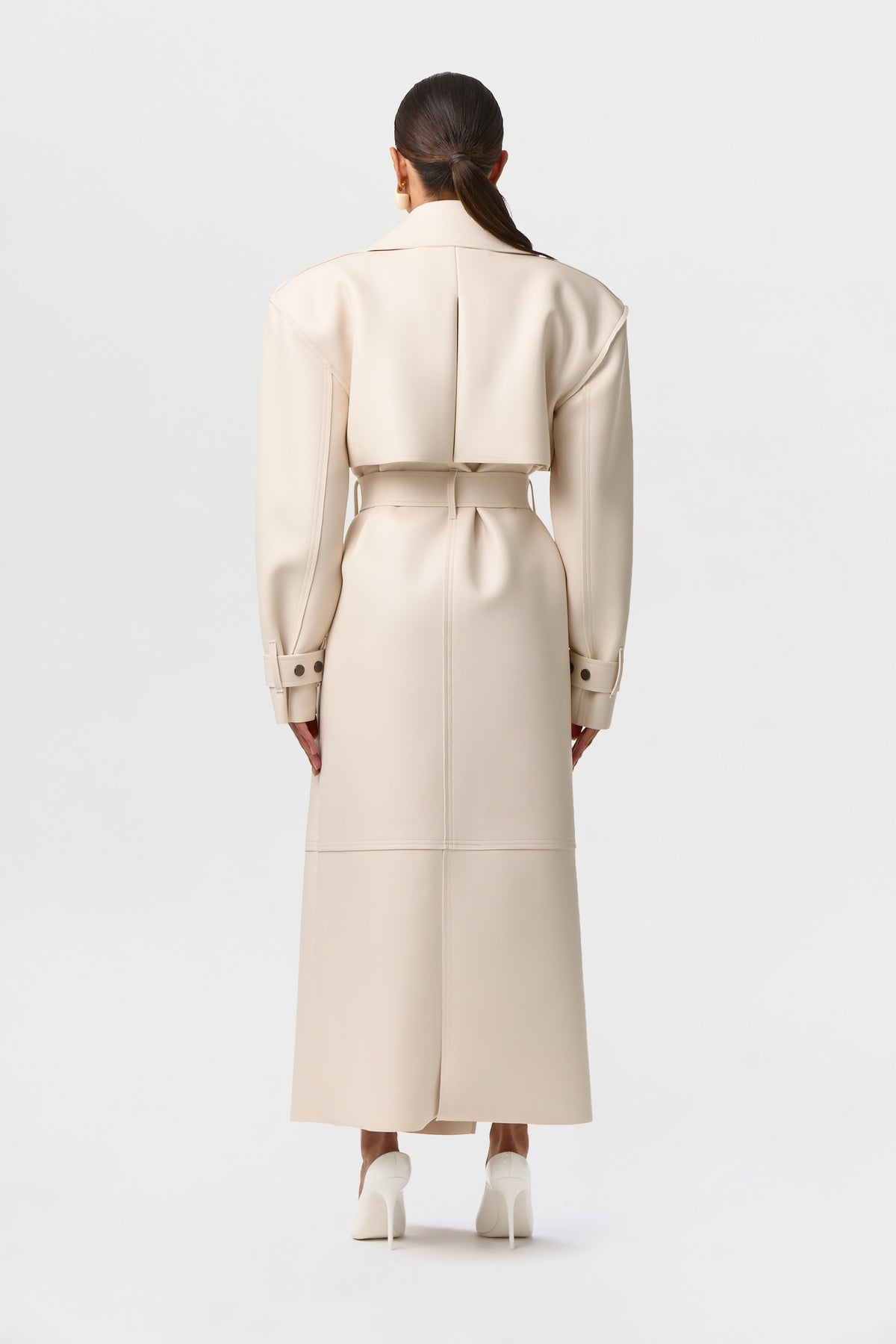 Vegan Leather Trench Coat