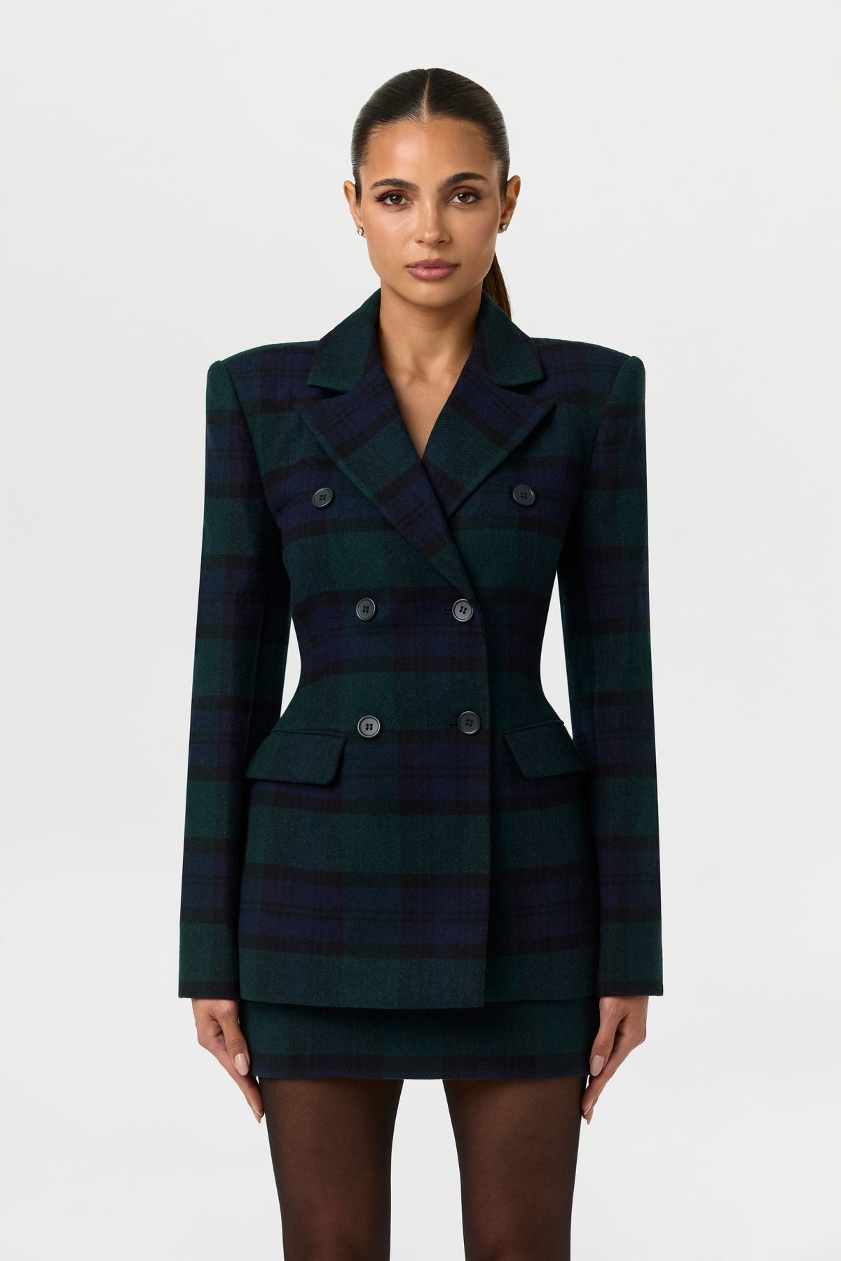 Suiting Plaid Mini Skirt