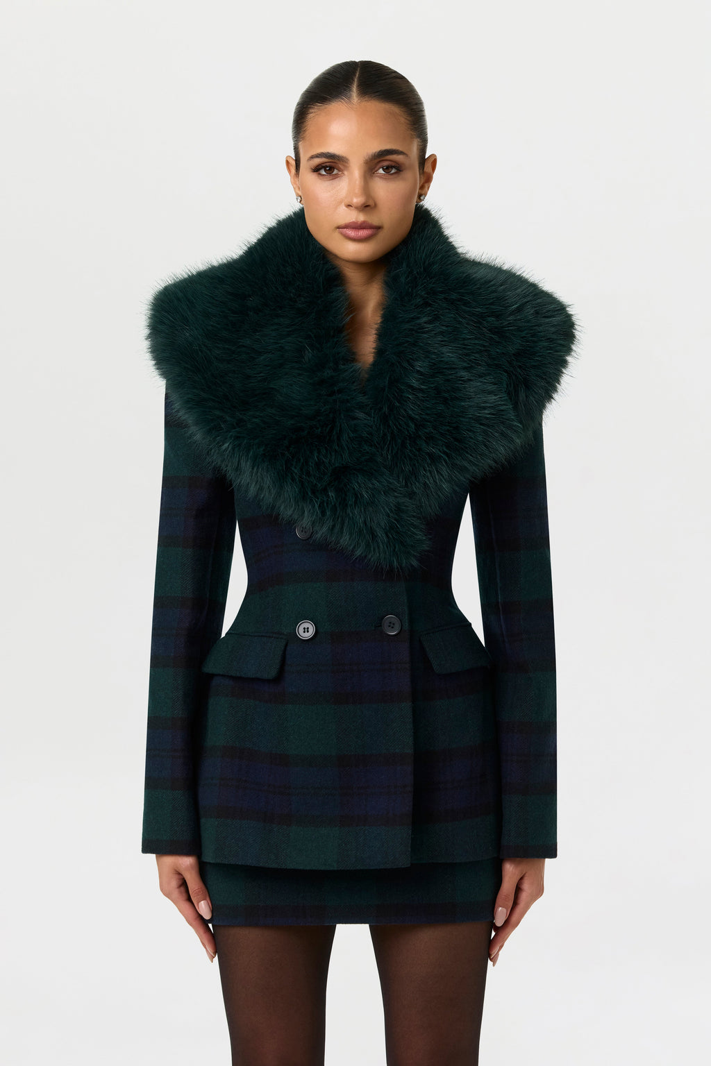 Suiting Plaid Mini Skirt