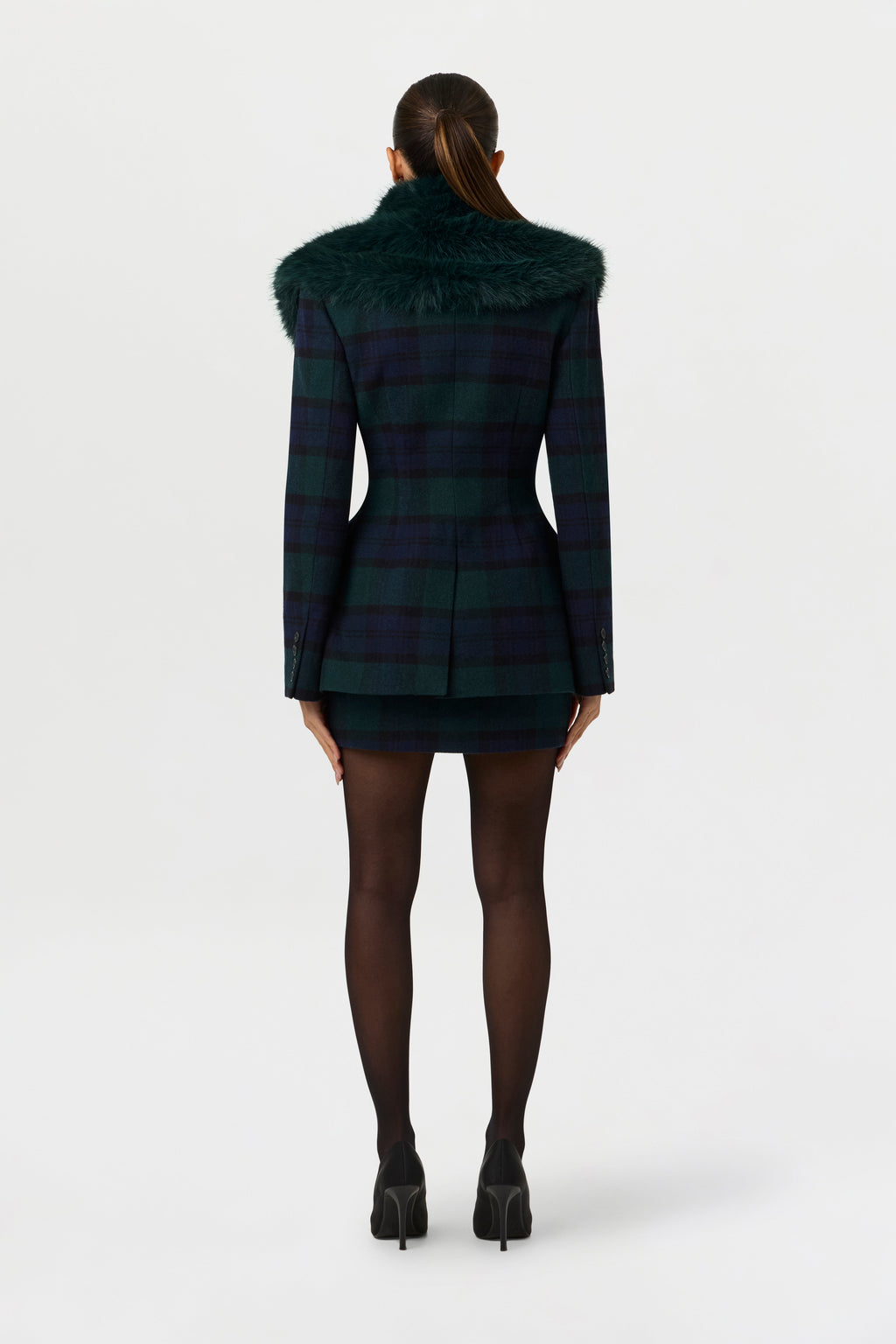 Suiting Plaid Mini Skirt