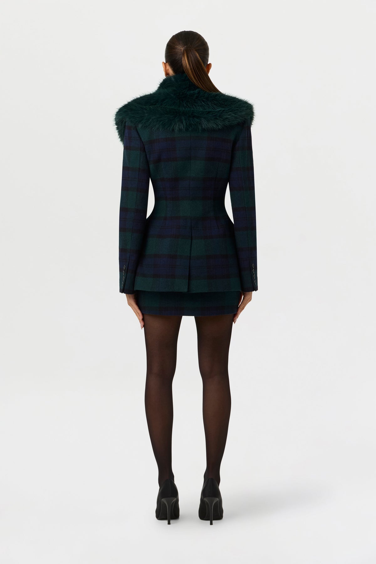 Suiting Plaid Mini Skirt