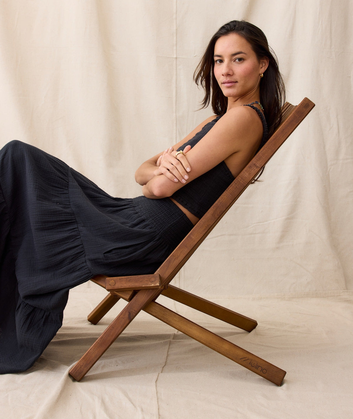 Corinne Double Cloth Maxi Skirt