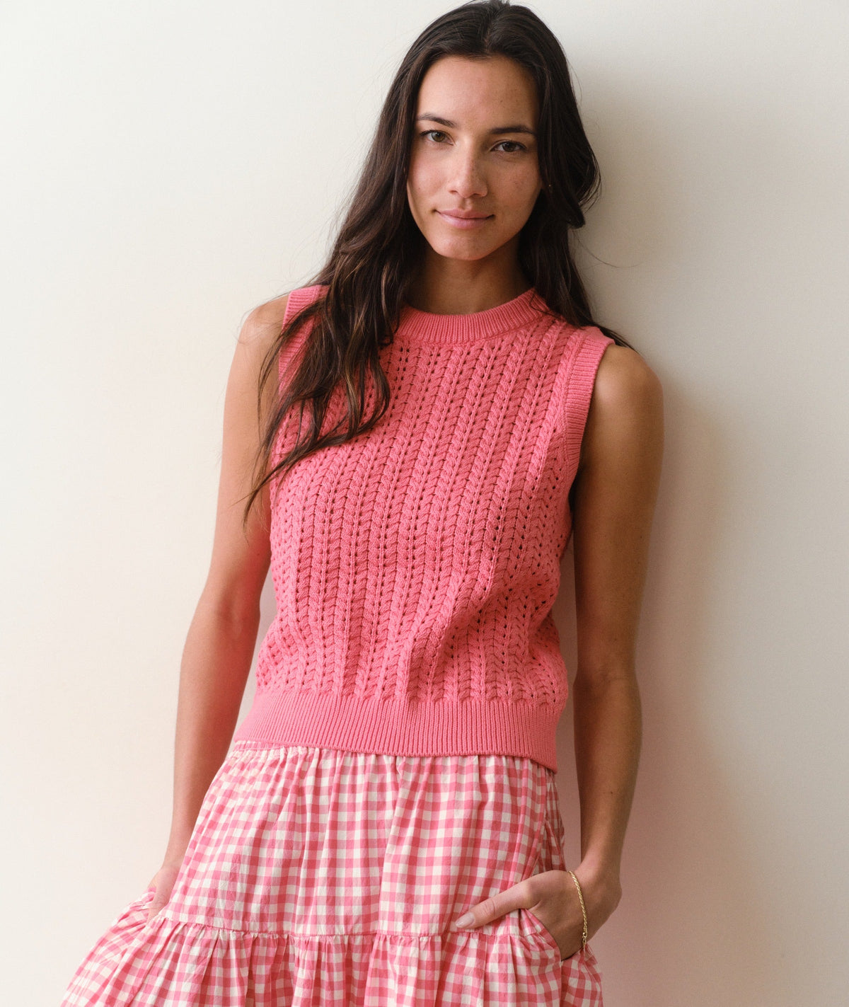 Mina Pointelle Sweater Tank