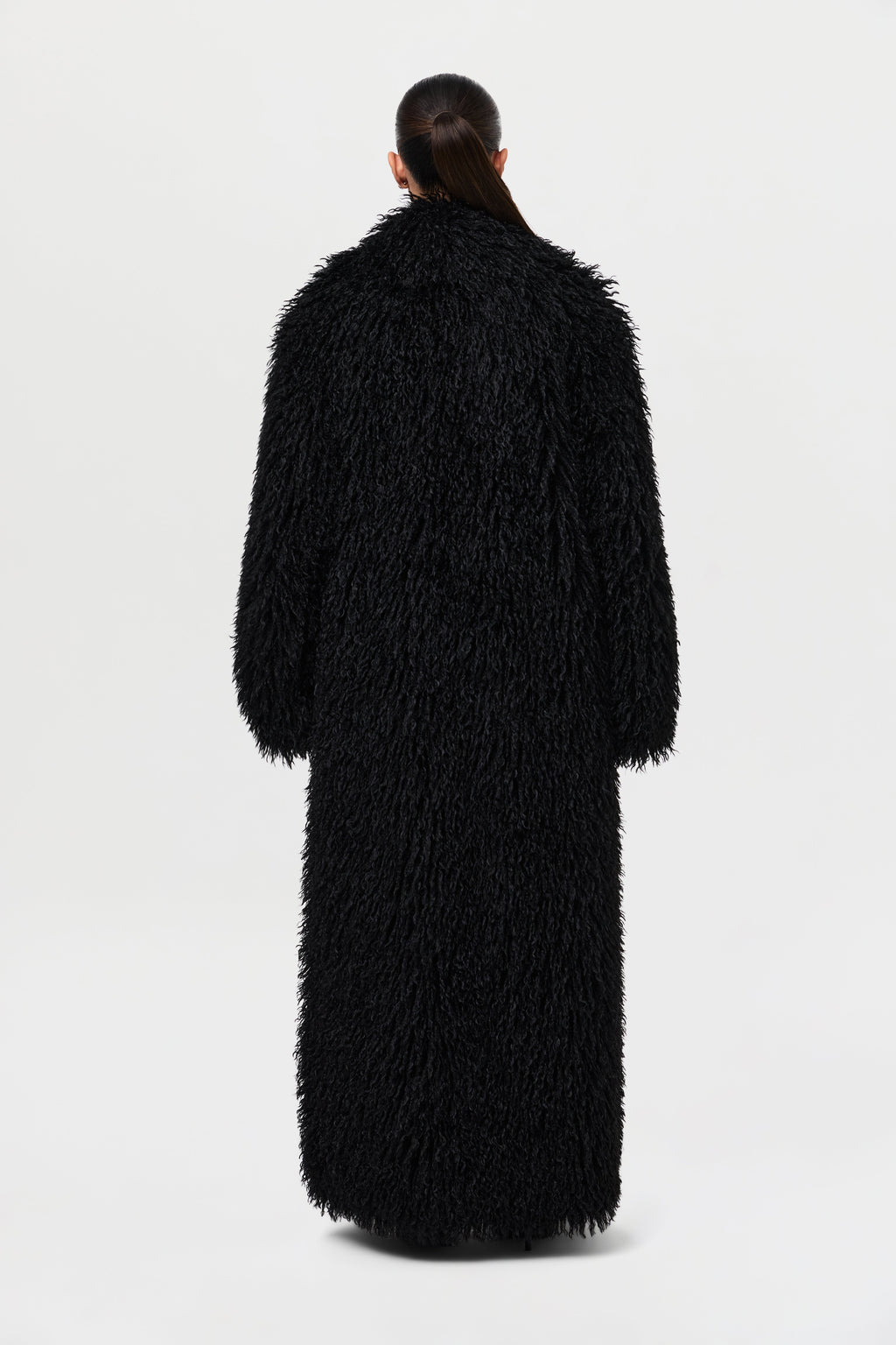 Faux Fur Plush Long Coat