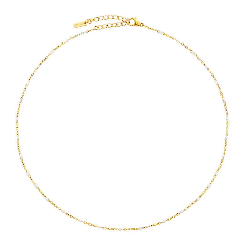 White Beaded Choker